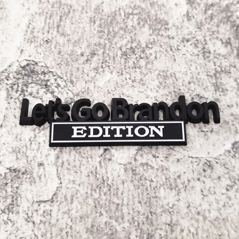 3D Metal Alphabet Car Sticker Plating letters Badge "lets go brandon "Logo Emblem Automobiles Exterior Decor
