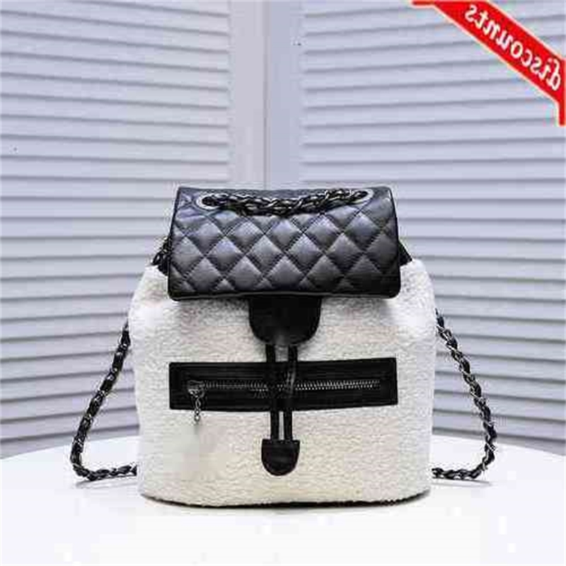 Letter Luxury Brand Design Plaid Backpack Woman's Shoulder Chain Cc Bag Lambswool Vintage Handbag Real Leather Messenger Bags Travel Ba, All with logo
Letter Luxury Brand Design Plaid Backpack Woman's Shoulder Chain Cc Bag Lambswool Vintage Handbag Real Leather Messenger Bags Travel Ba, All with logo