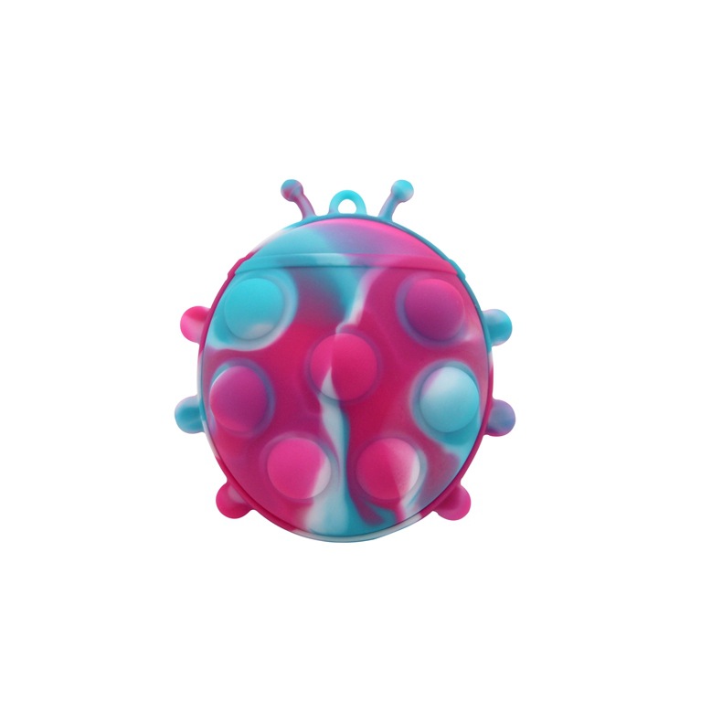 Fidget Toys 2022 New Silicone Seven Star Ladybug 3D Decompression Ball Toy Children's Puzzle Kneading Music Grip Ball