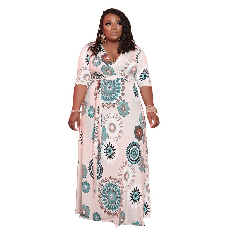 Plus Size Dresses Big Beautiful Women Summer Long Dress V Neck Casual Loose Robe Female Streetwear Vestidos Bandage Maxi DressPlus
Plus Size Dresses Big Beautiful Women Summer Long Dress V Neck Casual Loose Robe Female Streetwear Vestidos Bandage Maxi DressPlus