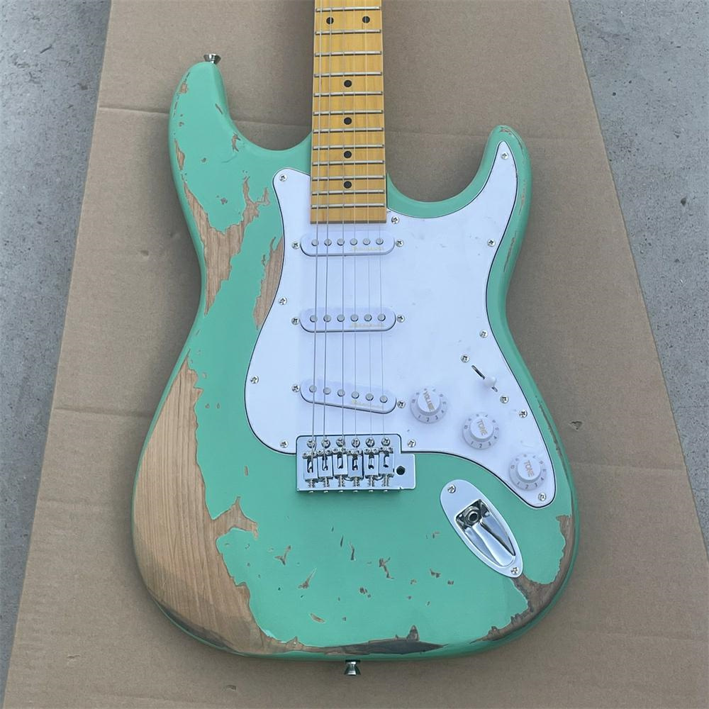 In Stock Custom Shop Jeff Beck Yardbirds Esquire Relic Green Tele Electric Guitar Ash Body Vintage Tuners Black Pickguard Immediate delivery
In Stock Custom Shop Jeff Beck Yardbirds Esquire Relic Green Tele Electric Guitar Ash Body Vintage Tuners Black Pickguard Immediate delivery