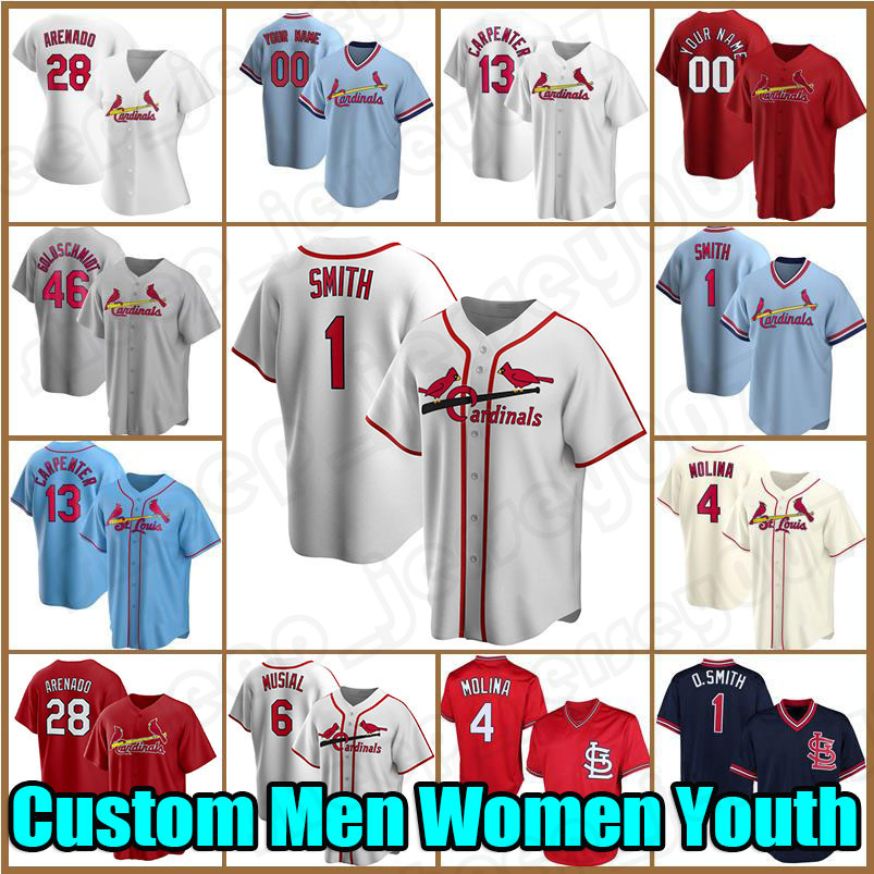 Baseball Jersey 28 Nolan Arenado 46 Paul Goldschmidt St. Yadier Molina Louis''Matt Carpenter Cardinal''Ozzie Smith Harrison Bader Stan Musial Paul DeJong, Custom women cool base(h q)
Baseball Jersey 28 Nolan Arenado 46 Paul Goldschmidt St. Yadier Molina Louis''Matt Carpenter Cardinal''Ozzie Smith Harrison Bader Stan Musial Paul DeJong, Custom women cool base(h q)