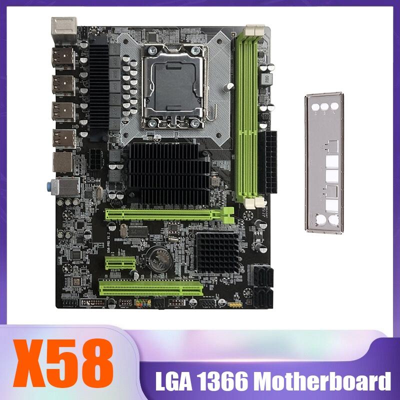 

Motherboards X58 Motherboard LGA1366 Support DDR3 ECC Server Memory RAM RX Graphics Card XEON X5650 X5670 Series CPU