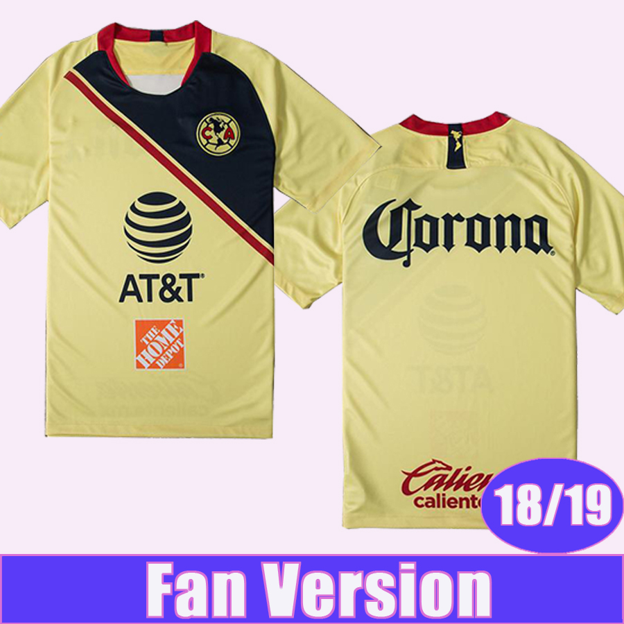 2018 19 America Camisetas de fútbol J.CORONA C.DOMINGUEZ Home Away Mens Football Shirts Mexico J.MENEZ P.AGUILAR Soccer Jerseys