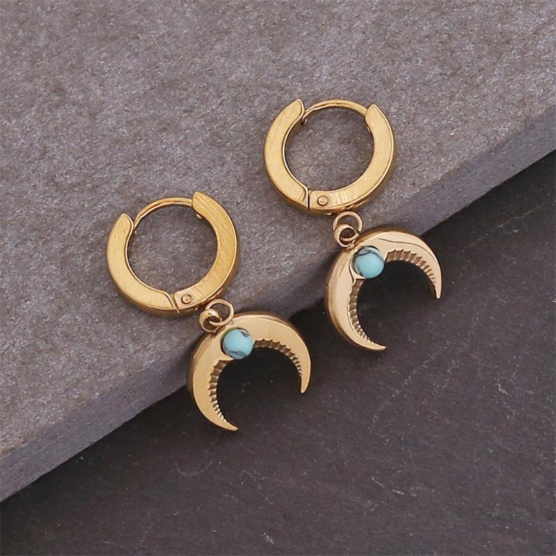 Hoop & Huggie Pcs Minimalist Bull Head Earrings For Women Stainless Steel Moon Jewelry Tiny Turquoise Crescent Earring WholesaleHoop
Hoop & Huggie Pcs Minimalist Bull Head Earrings For Women Stainless Steel Moon Jewelry Tiny Turquoise Crescent Earring WholesaleHoop