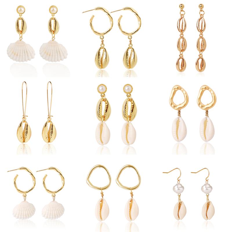 Dangle & Chandelier Bohemia Fashion Gold Metal Earrings Conch Shell Round Tassel Ear Studs Wedding Drop For Women Girls Jewelry
Dangle & Chandelier Bohemia Fashion Gold Metal Earrings Conch Shell Round Tassel Ear Studs Wedding Drop For Women Girls Jewelry
