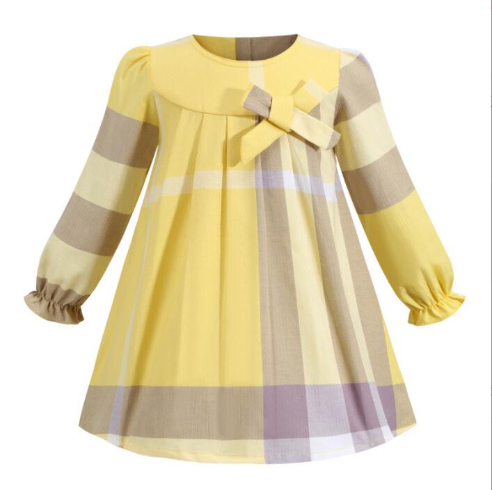 Cute Baby Girls Plaid Long Sleeve Dresses Spring Autumn Kids Yellow Princess Bowknot Dress Girl Skirts Cotton Children Skirt 2-8 Years
Cute Baby Girls Plaid Long Sleeve Dresses Spring Autumn Kids Yellow Princess Bowknot Dress Girl Skirts Cotton Children Skirt 2-8 Years