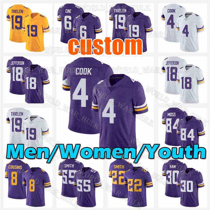 Minnesota''Vikings''4 Dalvin Cook Football Jersey 18 Justin Jefferson 6 Lewis Cine ZaDarius Smith Adam Thielen Randy Moss Kirk Cousins, Women custom (w j r)
Minnesota''Vikings''4 Dalvin Cook Football Jersey 18 Justin Jefferson 6 Lewis Cine ZaDarius Smith Adam Thielen Randy Moss Kirk Cousins, Women custom (w j r)