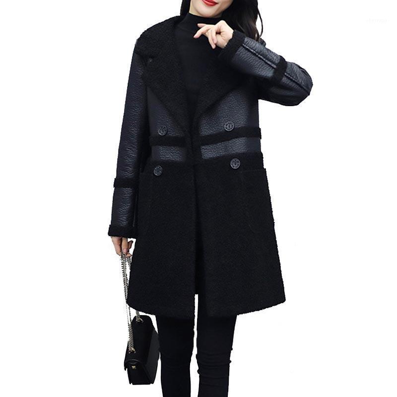 Women's Trench Coats Women Long Pu Patchwork Brushed Thicken Loose Casual Sleeve Warm Winter Jackets For Lady Plus Size 2022 Trendy T576, Black
Women's Trench Coats Women Long Pu Patchwork Brushed Thicken Loose Casual Sleeve Warm Winter Jackets For Lady Plus Size 2022 Trendy T576, Black