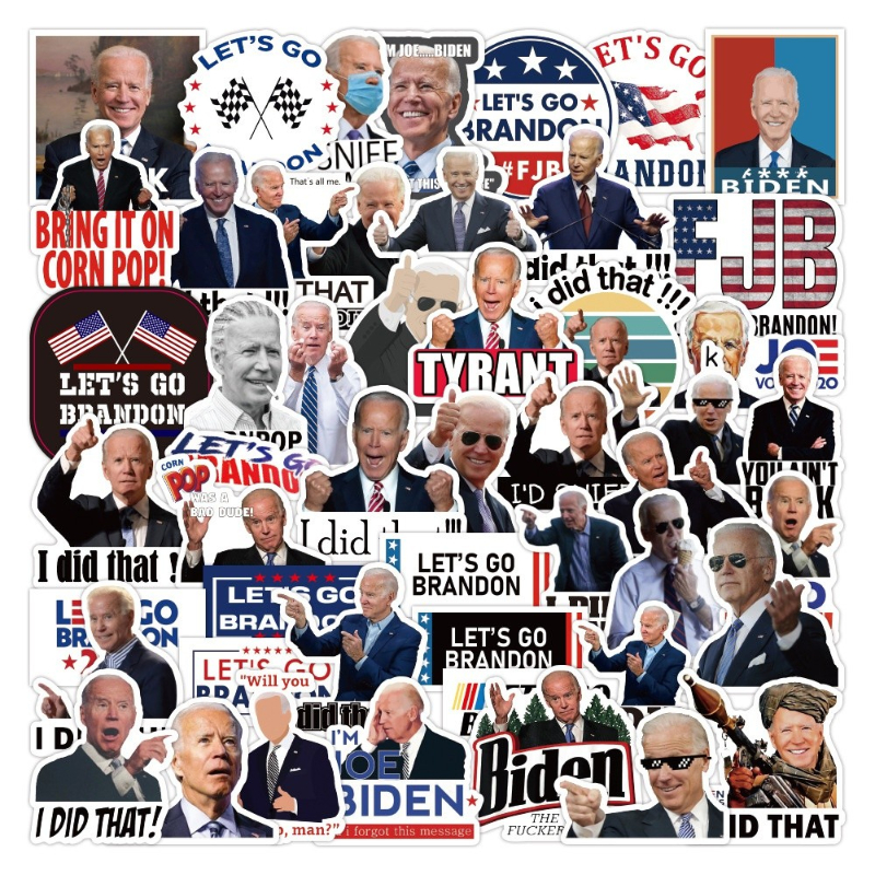 50Pcs/Lot FJB American Flag Let's go brandon Biden Funny Sticker -I Did That Stickers For DIY Luggage Laptop Skateboard Motorcycle Bicycle Sticker, Multi colors
50Pcs/Lot FJB American Flag Let's go brandon Biden Funny Sticker -I Did That Stickers For DIY Luggage Laptop Skateboard Motorcycle Bicycle Sticker, Multi colors