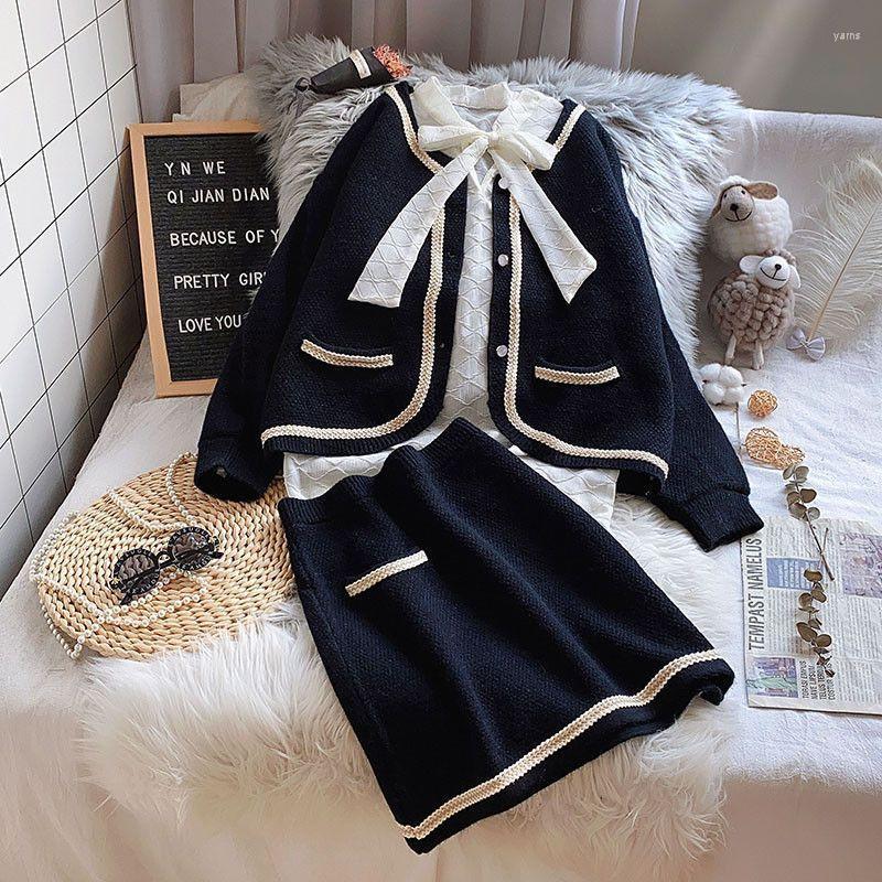 Spring 2 Piece Dress Sets For Women Knitted Outfits Long Sleeve Sweater Cardigan Tops&Mini Skirt 2pc Slim Suits Women's Tracksuits, Black
Spring 2 Piece Dress Sets For Women Knitted Outfits Long Sleeve Sweater Cardigan Tops&Mini Skirt 2pc Slim Suits Women's Tracksuits, Black
