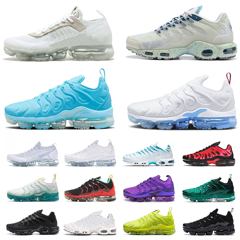 New Tn Plus Requin Ultra Se Mens Running Shoes Big Size 12 13 Offs White Atlanta Terrascape Purple Green Blue Fly Knit Flynit Men Women Sports Sneakers Trainers Eur 46 47, A32 40-46 fade chrome yellow bright