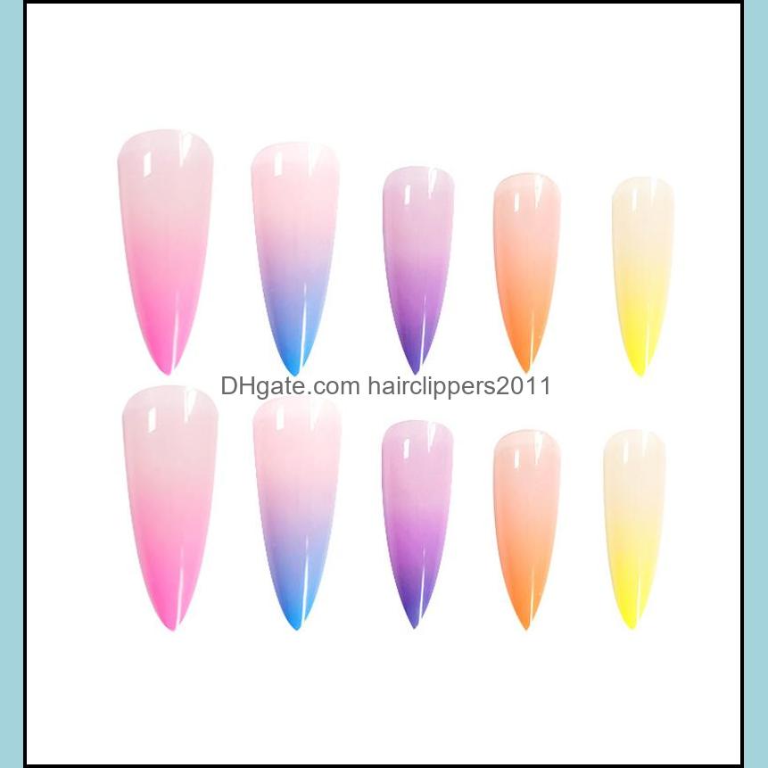 False Nails Nail Art Salon Health Beauty Naf008 20Pcs/Set Gradient Candy Color Finished Tips Colorf Artificial With Glue Rainbow Decoratio, Retail box
False Nails Nail Art Salon Health Beauty Naf008 20Pcs/Set Gradient Candy Color Finished Tips Colorf Artificial With Glue Rainbow Decoratio, Retail box