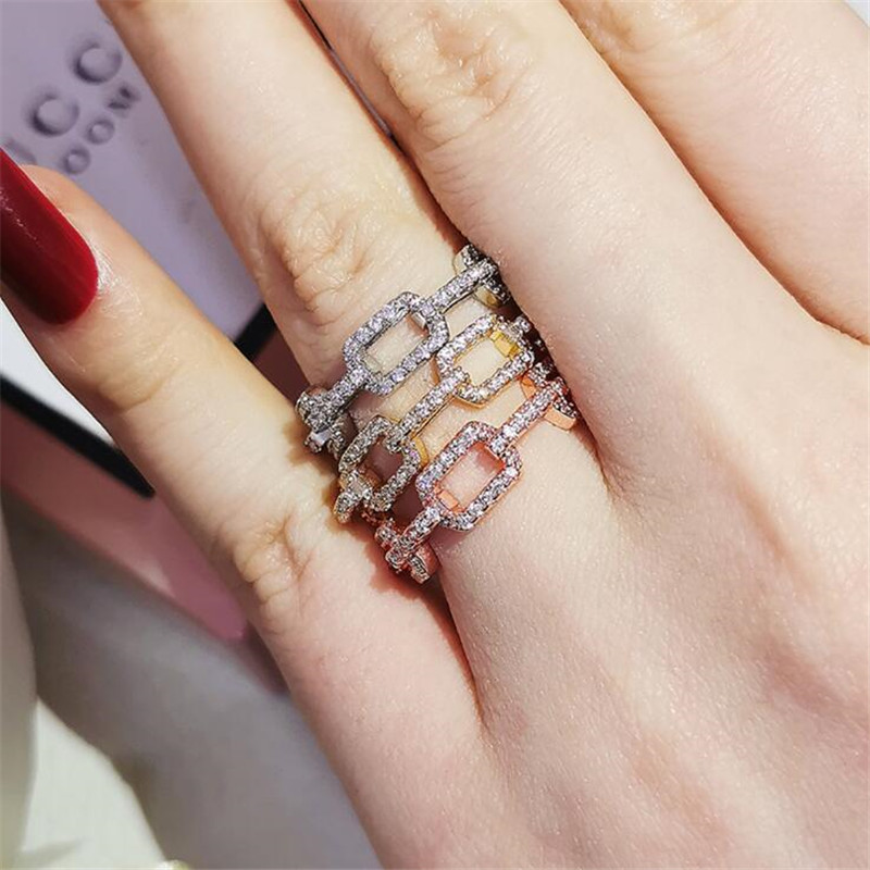 Sier Rose Sterg Gold Ring for Women: Simple & Elegant Wedding/Party Jewelry 4