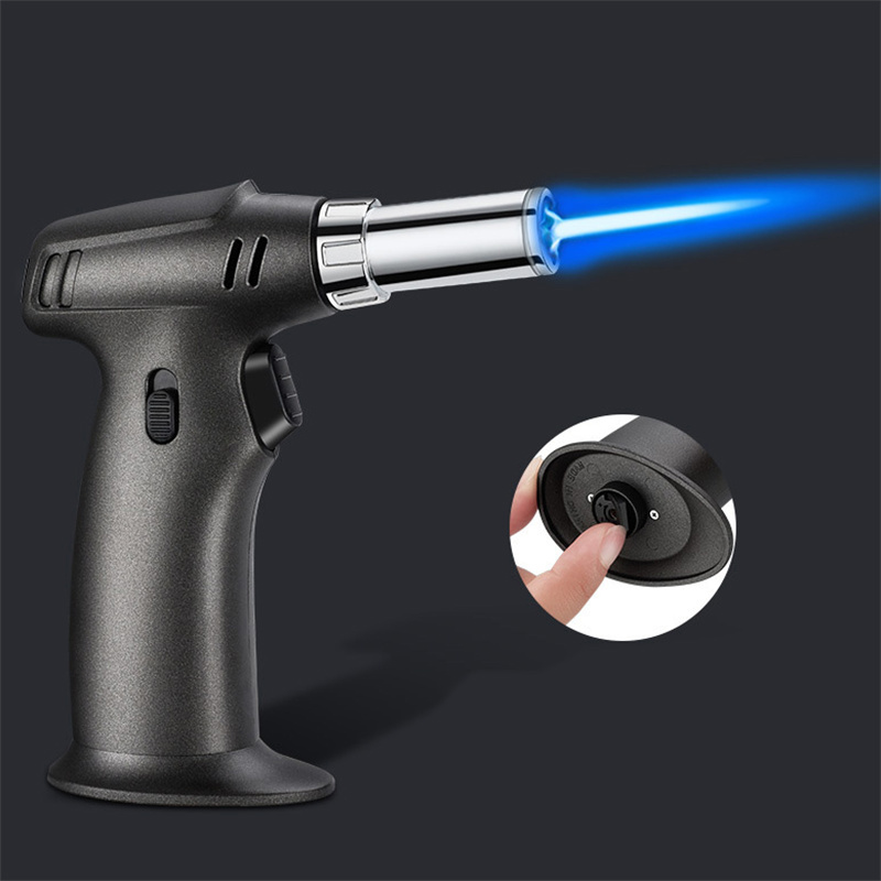 Wholesale Chef Blowtorch Scorch Lighter Refillable Kitchen Torch Jet Flame Iron Welding Gift Butane Gas Torches W260202
