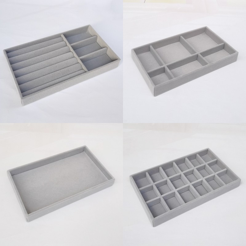 Handmade DIY Jewelry Tray Box Drawer Storage Organizer Gray Soft Velvet Jewellery Earring Necklace Pendant Bracelet Display Rack Plate 4 2xx H1
Handmade DIY Jewelry Tray Box Drawer Storage Organizer Gray Soft Velvet Jewellery Earring Necklace Pendant Bracelet Display Rack Plate 4 2xx H1