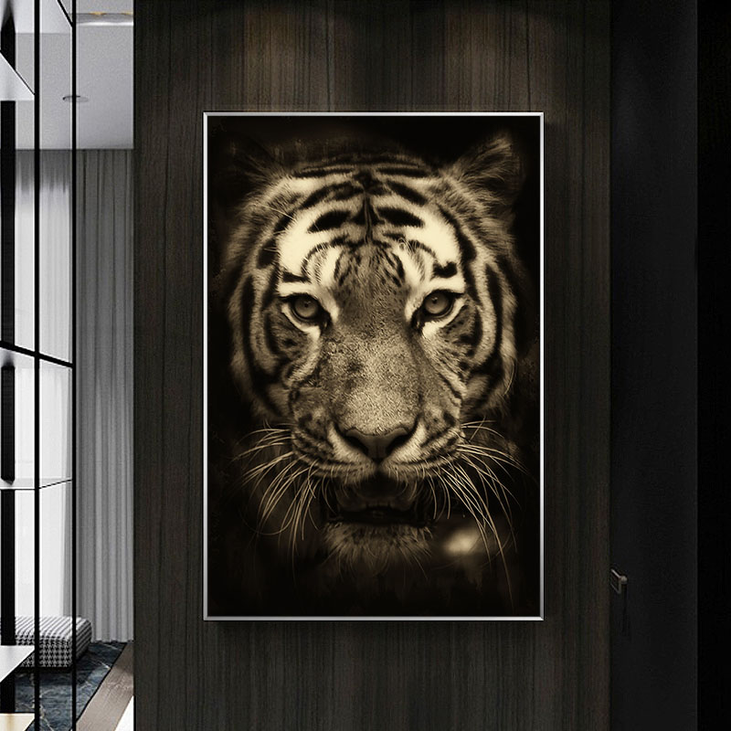 Black and White Tiger Animal Abstract Canvas Art Painting Posters and Prints Scandinavian Wall Picture for Living Room Decor
Black and White Tiger Animal Abstract Canvas Art Painting Posters and Prints Scandinavian Wall Picture for Living Room Decor
