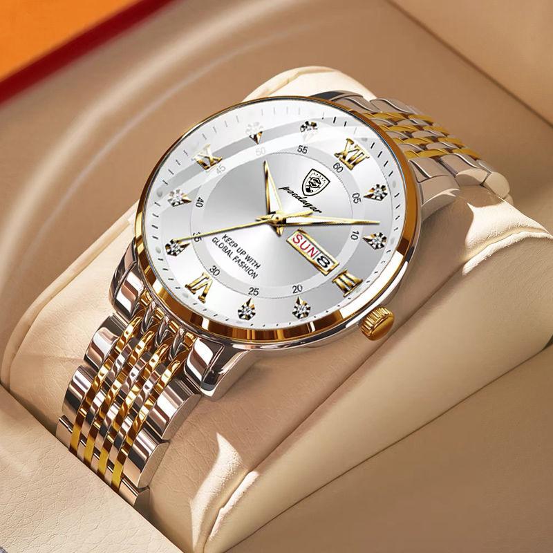 Wristwatches POEDAGAR Men Watch Fashion Business Automatic Date Week Display Watches Waterproof Luminous Pointer Quartz Clock, S-be
Wristwatches POEDAGAR Men Watch Fashion Business Automatic Date Week Display Watches Waterproof Luminous Pointer Quartz Clock, S-be