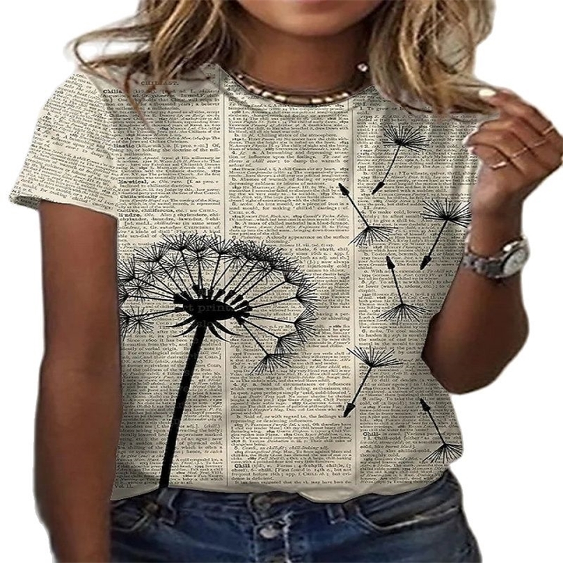 Womens 3D Dandelion Print Floral Themed Round Neck TShirt Fashion Polyester Tops 220527, Dahua-11
Womens 3D Dandelion Print Floral Themed Round Neck TShirt Fashion Polyester Tops 220527, Dahua-11
