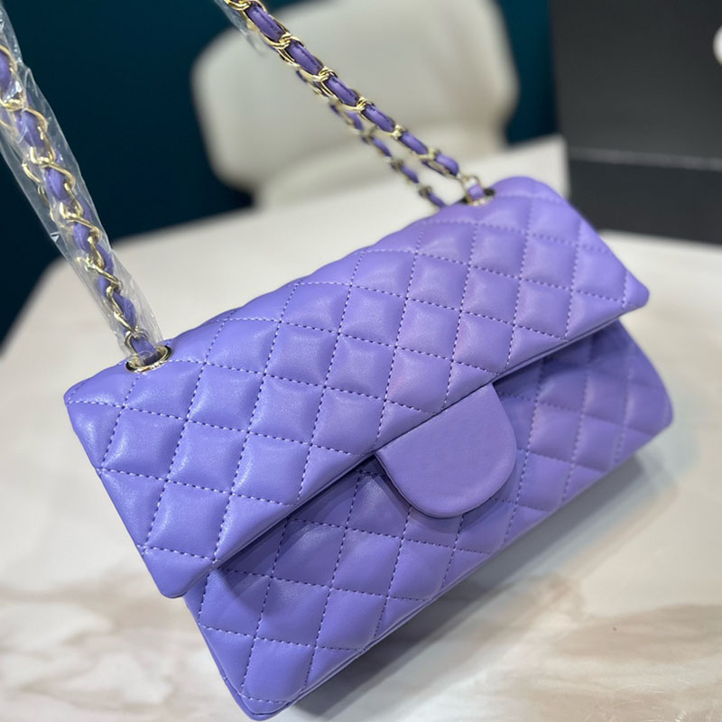 Womens Classic Shoulder Bags Boys Bag Hardware Quilted Plaid Chain Purple Fashion Ladies Famous Luxury Designer Calfskin Handbag Coin Purse Messenger Bag 25Cm
Womens Classic Shoulder Bags Boys Bag Hardware Quilted Plaid Chain Purple Fashion Ladies Famous Luxury Designer Calfskin Handbag Coin Purse Messenger Bag 25Cm