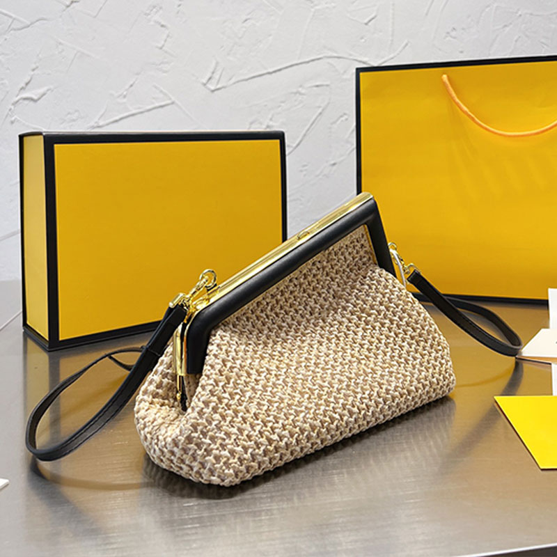 Lafite Grass Woven Handbag Crossbody Bag Beige Women Shoulder Bags F Metal Buckle Removable Strap Inside Fashion Letters High Quality Clip Wallet, Just a box
Lafite Grass Woven Handbag Crossbody Bag Beige Women Shoulder Bags F Metal Buckle Removable Strap Inside Fashion Letters High Quality Clip Wallet, Just a box