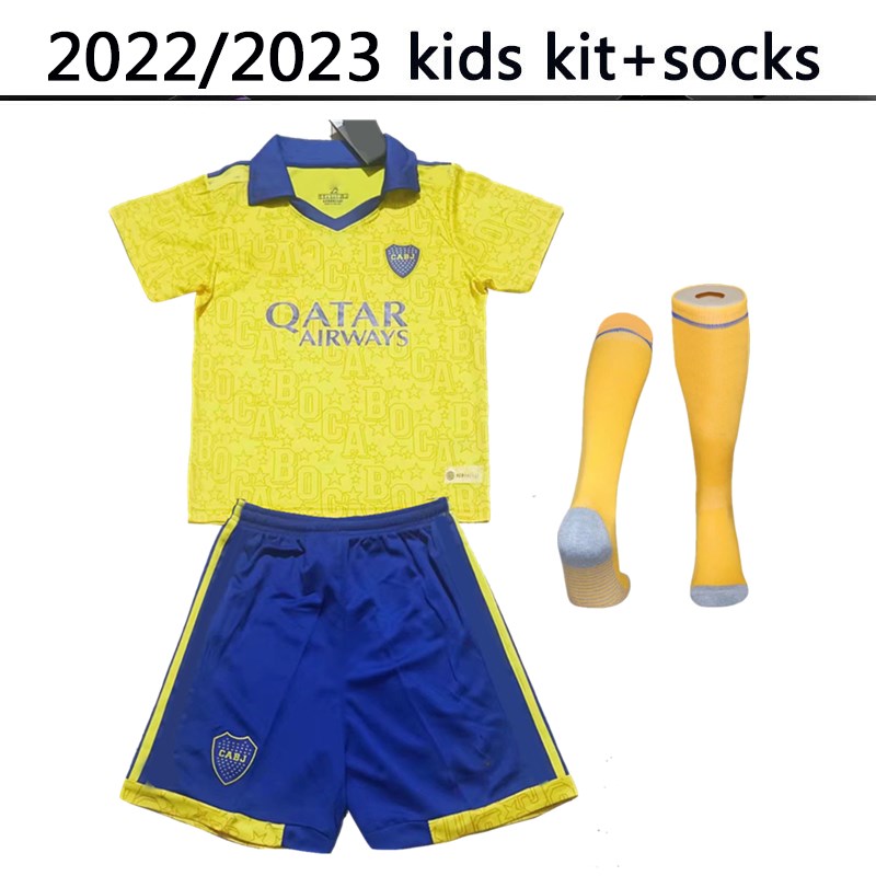 22 23 Boca kids kit +socks Juniors soccer Jersey third Yellow VILLA SALVIO MEDINA Away VARELA child Benedetto Salvio Pavón camisa de futebol football shirt 2022 2023
22 23 Boca kids kit +socks Juniors soccer Jersey third Yellow VILLA SALVIO MEDINA Away VARELA child Benedetto Salvio Pavón camisa de futebol football shirt 2022 2023
