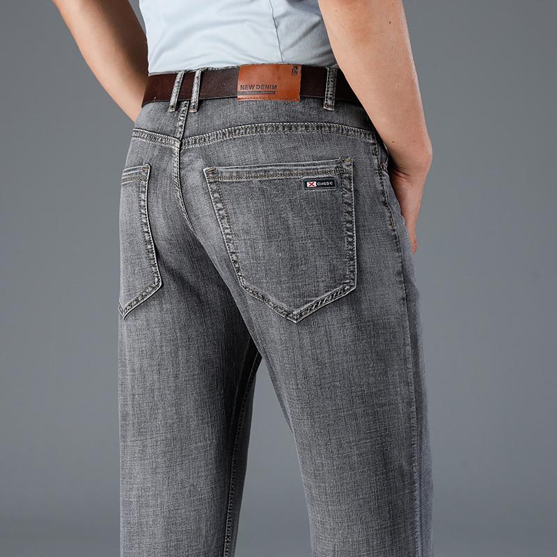 Men's Jeans Brand Men Spring Summer Thin Straight Classic Business Casual Fashion Smoke Grey Male Mid-Waist Denim TrousersMen's, Gray
Men's Jeans Brand Men Spring Summer Thin Straight Classic Business Casual Fashion Smoke Grey Male Mid-Waist Denim TrousersMen's, Gray