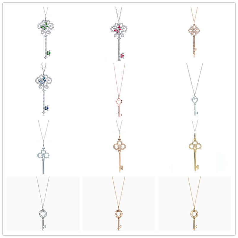 New s925 sterling silver luxury necklace fashion key series European and American designers popular sweater jewelry accessories men and women gifts 
New s925 sterling silver luxury necklace fashion key series European and American designers popular sweater jewelry accessories men and women gifts