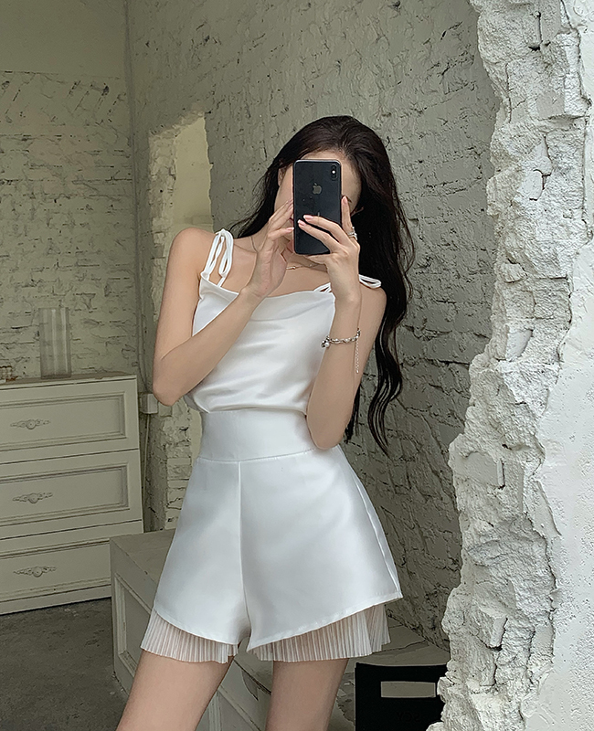 Elegant Black High Waisted Wide Leg Shorts for Women Summer Loose Baggy Thin Casual Short Pants Snack Shorts for Women 220419Z