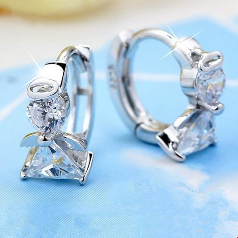 Hoop & Huggie Wholesale Jewelry 925 Sterling Silver Earrings Woman Round Little Angel GiftHoop 
Hoop & Huggie Wholesale Jewelry 925 Sterling Silver Earrings Woman Round Little Angel GiftHoop