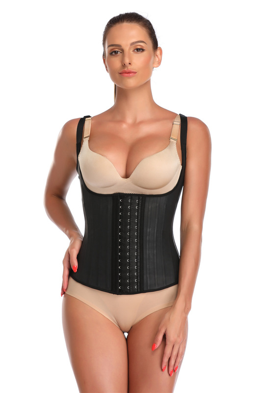 25 Steel-Bone Smooth Rubber-Plastic Women's Top Reflective Latex Spandex Waist Vest Abdomen Corset Women Clothing Underwear