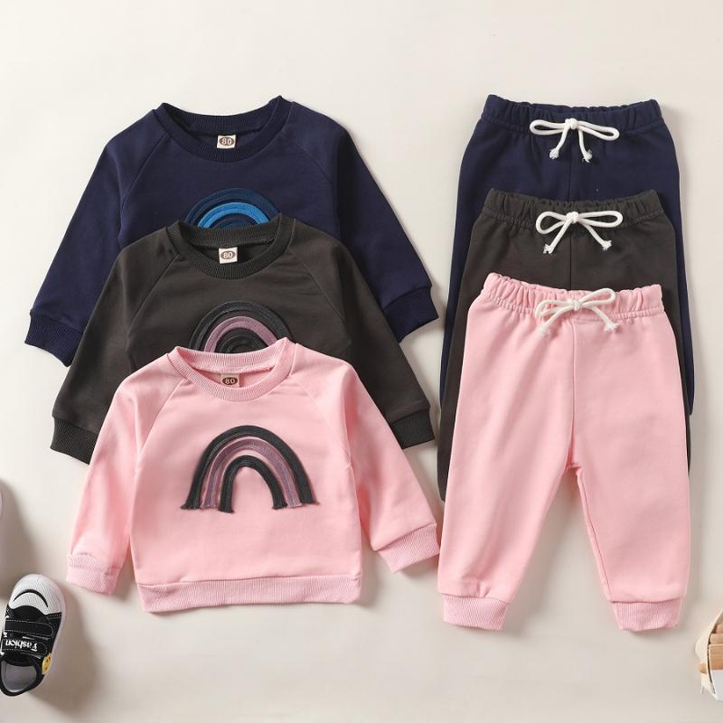 Clothing Sets Spring And Autumn 2022 Boys Girls Rainbow Suit Female Baby Round Neck Sweater Pants Casual Pullover Sweatshirt 2Pcs, As picture
Clothing Sets Spring And Autumn 2022 Boys Girls Rainbow Suit Female Baby Round Neck Sweater Pants Casual Pullover Sweatshirt 2Pcs, As picture