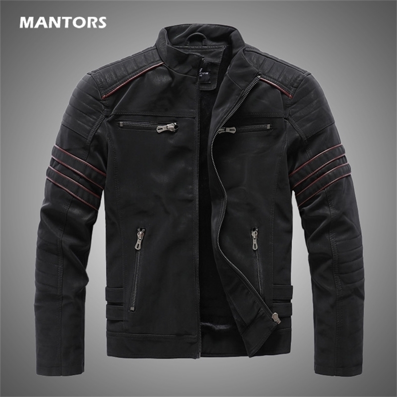 Men Winter Brand Leather Jacket Casual Motorcycle Inner Fleece PU Coat Faux Jackets Mens Clothing Streetwear 220728, Kh8809ablack
Men Winter Brand Leather Jacket Casual Motorcycle Inner Fleece PU Coat Faux Jackets Mens Clothing Streetwear 220728, Kh8809ablack