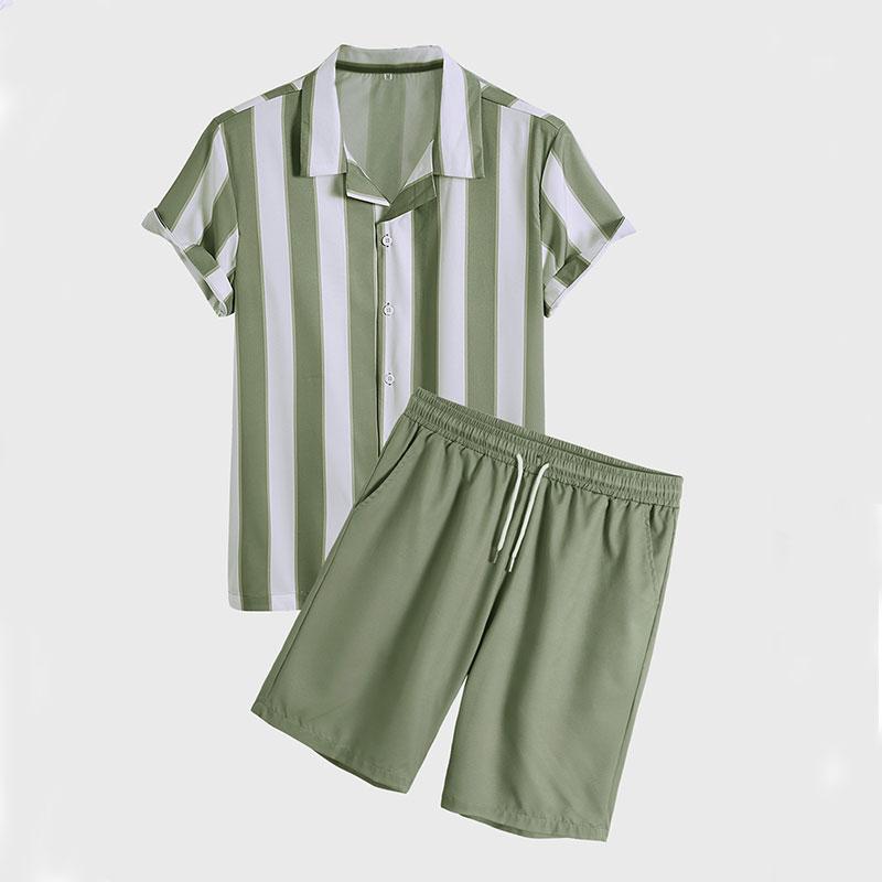 Men' Tracksuits Men' Striped Short Sleeve Suit Hawaiian Casual Button Long Shirt & Beach Shorts Street Wear 2 Piece SetMen, Blue
Men' Tracksuits Men' Striped Short Sleeve Suit Hawaiian Casual Button Long Shirt & Beach Shorts Street Wear 2 Piece SetMen, Blue