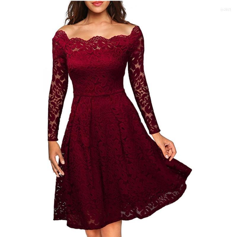 Casual Dresses 2022 Autumn And Winter Sexy One-word Off-shoulder Long-sleeved Printed Lace Women' Dress, Navy blue
Casual Dresses 2022 Autumn And Winter Sexy One-word Off-shoulder Long-sleeved Printed Lace Women' Dress, Navy blue