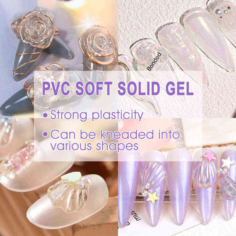 NXY Nail Gel 15g Art Pvc Soft Solid 3d Stereo Carve l s Glue Model Clear Non Sticky 0328