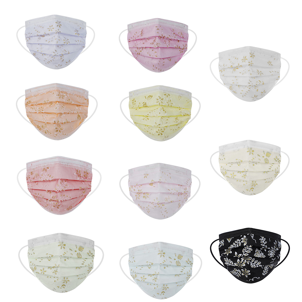Flower Lace Disposable Face Masks Breathable 4-Ply Non-Woven Cup Dust Masks with Elastic Earloop for Adults 10pc
Flower Lace Disposable Face Masks Breathable 4-Ply Non-Woven Cup Dust Masks with Elastic Earloop for Adults 10pc