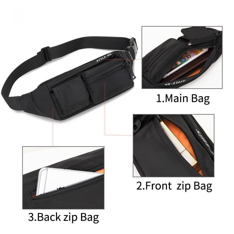 Men Waist Pack Teenager's Travel Phone Pouch for Men Fanny Shoulder Crossbody Bag Wallet for Belt Unisex Hip bags