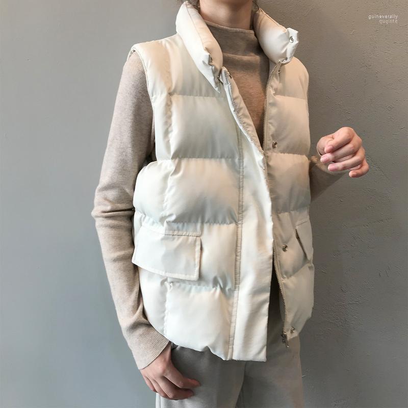 Women's Down & Parkas Kalenmos Woman Sleeveless Vest Korean Loose Casual Zipper Bread Jacket Solid Color Pocket Coat Women Guin22, Green 
Women's Down & Parkas Kalenmos Woman Sleeveless Vest Korean Loose Casual Zipper Bread Jacket Solid Color Pocket Coat Women Guin22, Green