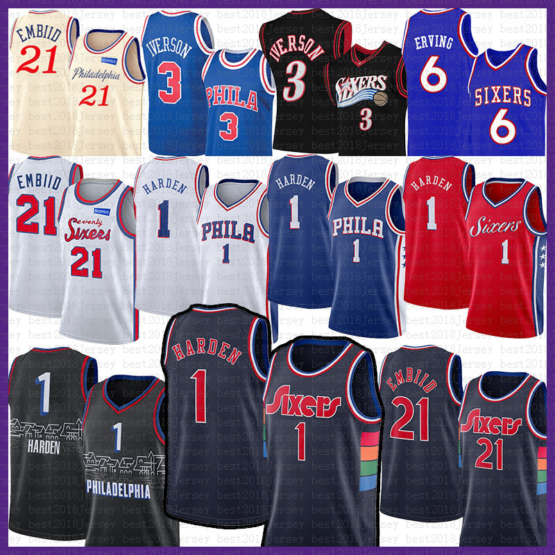 Mens Basketball Jersey 3 6 James Harden Joel Embiid Philadelphia''76ers''Men 1 21 Allen Iverson Julius Erving 402, Mens jersey
Mens Basketball Jersey 3 6 James Harden Joel Embiid Philadelphia''76ers''Men 1 21 Allen Iverson Julius Erving 402, Mens jersey