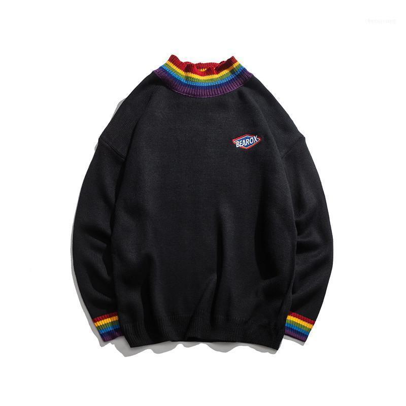 Men's Sweaters FJUN Rainbow Collar Pullover Sweater 2022 Winter Loose Style For Men High Street Black White
Men's Sweaters FJUN Rainbow Collar Pullover Sweater 2022 Winter Loose Style For Men High Street Black White