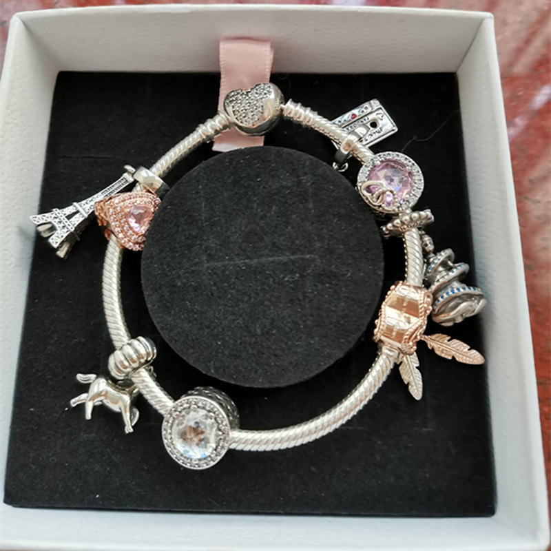 New 925 Sterling Silver Beaded Strands Luxury Bracelets Charm Women's Bracelet Fashion Original Fit Pandora Beads Jewelry Gift with Original Box 16-21CM
New 925 Sterling Silver Beaded Strands Luxury Bracelets Charm Women's Bracelet Fashion Original Fit Pandora Beads Jewelry Gift with Original Box 16-21CM