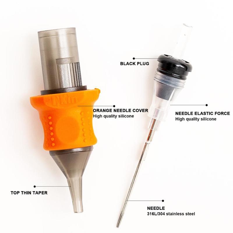 INKIN Silicone Tattoo Cartridge Needles RL RS MC M1 Tattoo Needles Safety Membrane for Tattoo Cartridge Machines 16Pcs/Box 220726