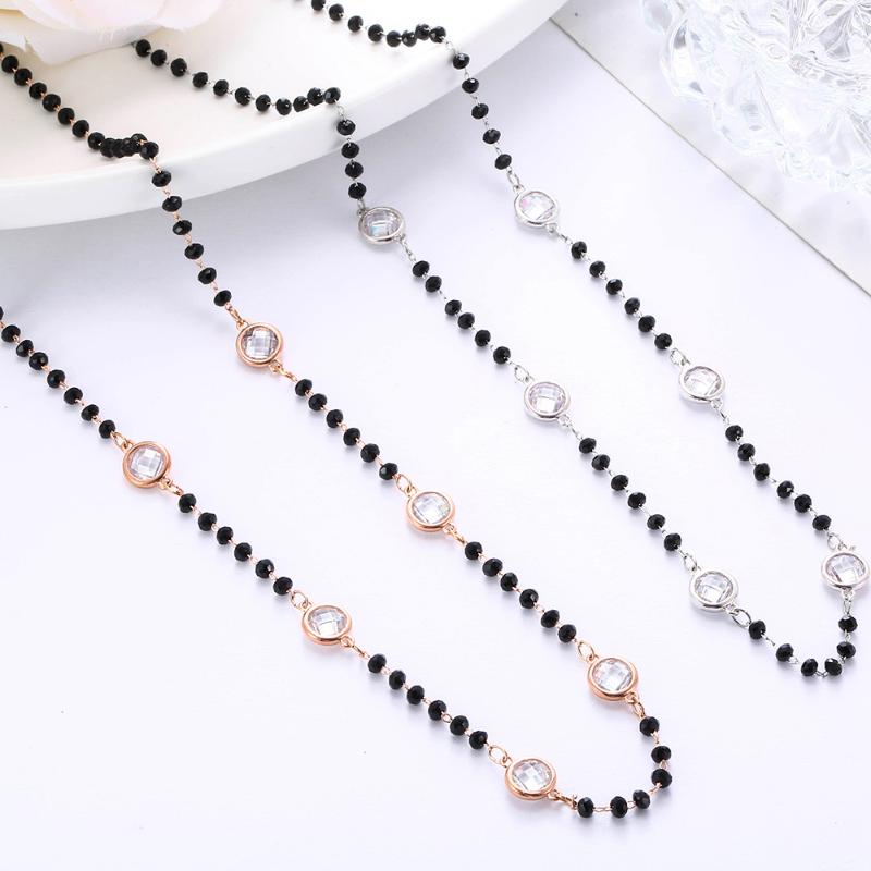 Chains Clear Cubic Zirconia Beads Black Crystal Chain Necklace For Women Wedding Party Elegant Fashion Gold Kolye GiftsChains
Chains Clear Cubic Zirconia Beads Black Crystal Chain Necklace For Women Wedding Party Elegant Fashion Gold Kolye GiftsChains