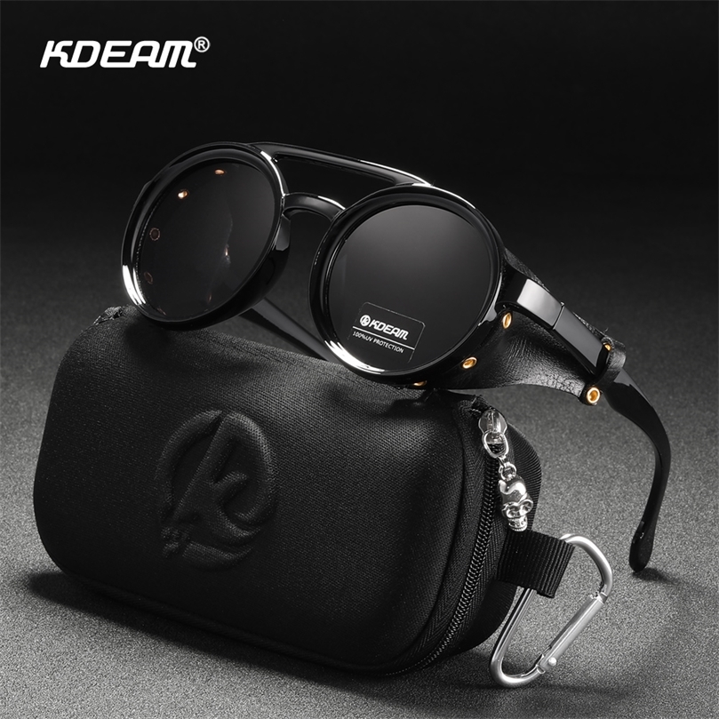 KDEAM Vintage Round Sunglasses Men Women Leather Shield Sun Glasses Twin Bridge Designed Shade KD179 220616
KDEAM Vintage Round Sunglasses Men Women Leather Shield Sun Glasses Twin Bridge Designed Shade KD179 220616