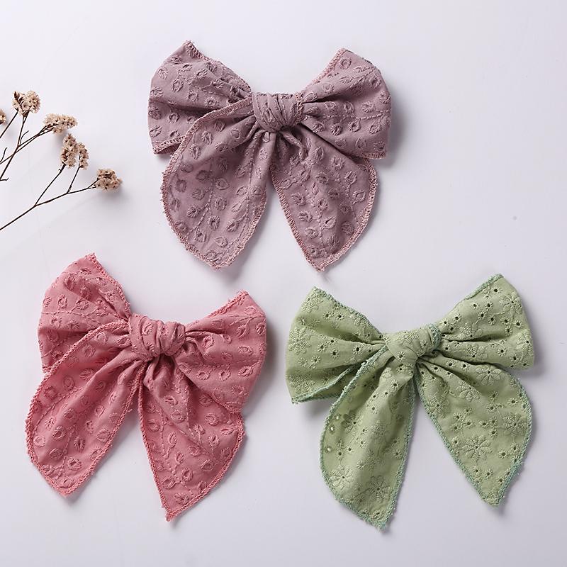 Hair Accessories 6 Inches Baby Clips Bow Pins For Girls Hooks Hairpin Children Cotton Hairclip Infants Embroidery 2Pcs/Set
Hair Accessories 6 Inches Baby Clips Bow Pins For Girls Hooks Hairpin Children Cotton Hairclip Infants Embroidery 2Pcs/Set