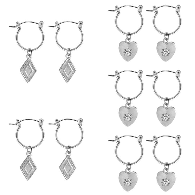 Hoop & Huggie Boho 5pairs/set Small Round Earrings Women Gold Silver Color Heart Queen Rose Flower Snap Brincos Jewelry GiftsHoop
Hoop & Huggie Boho 5pairs/set Small Round Earrings Women Gold Silver Color Heart Queen Rose Flower Snap Brincos Jewelry GiftsHoop