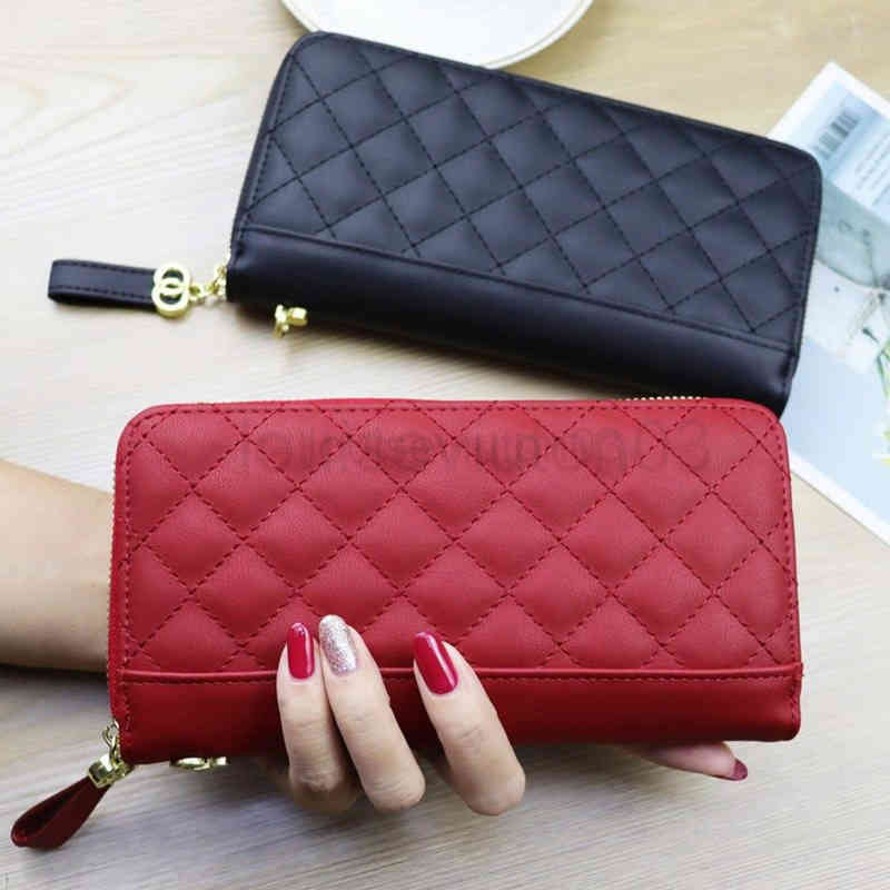Leather Long Card cc Wallet Designer Mini New Womens Long Lingge Mobile Phone European and American Hand Bag Large Capacity Student Change Wallet Bag, Black
Leather Long Card cc Wallet Designer Mini New Womens Long Lingge Mobile Phone European and American Hand Bag Large Capacity Student Change Wallet Bag, Black