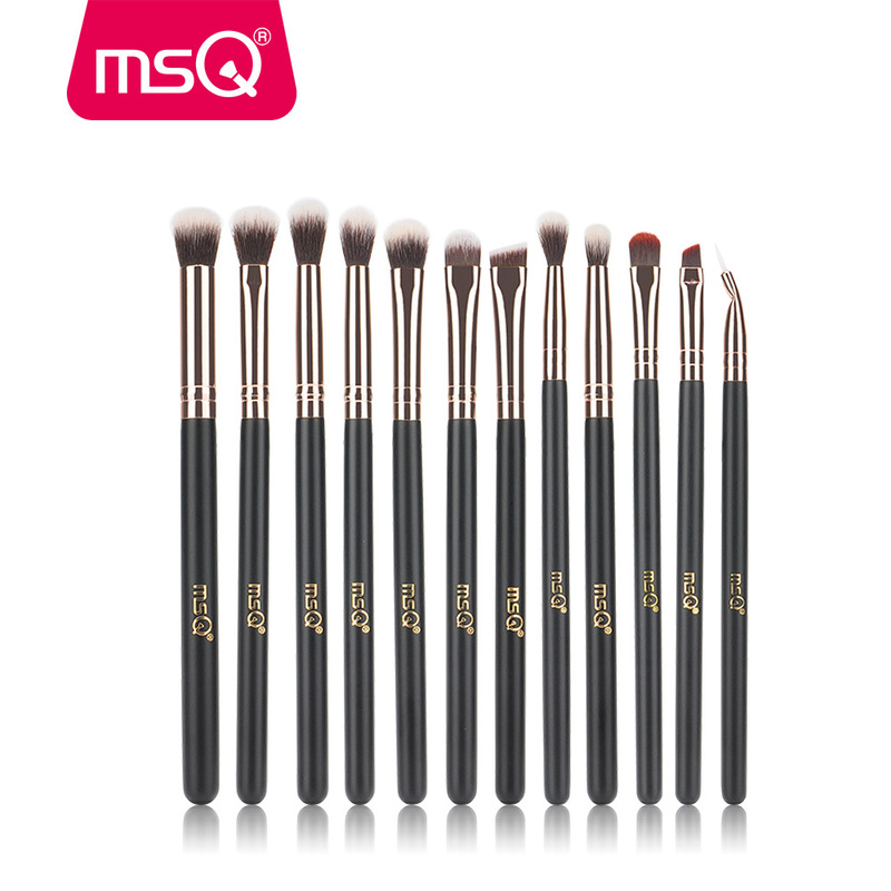 MSQ 6pcs 12pcs 18pcs Professional Eye Makeup Brushes Set Eyeshadow Blending Make Up Brush Soft Synthetic Hair pincel maquiagem 220722