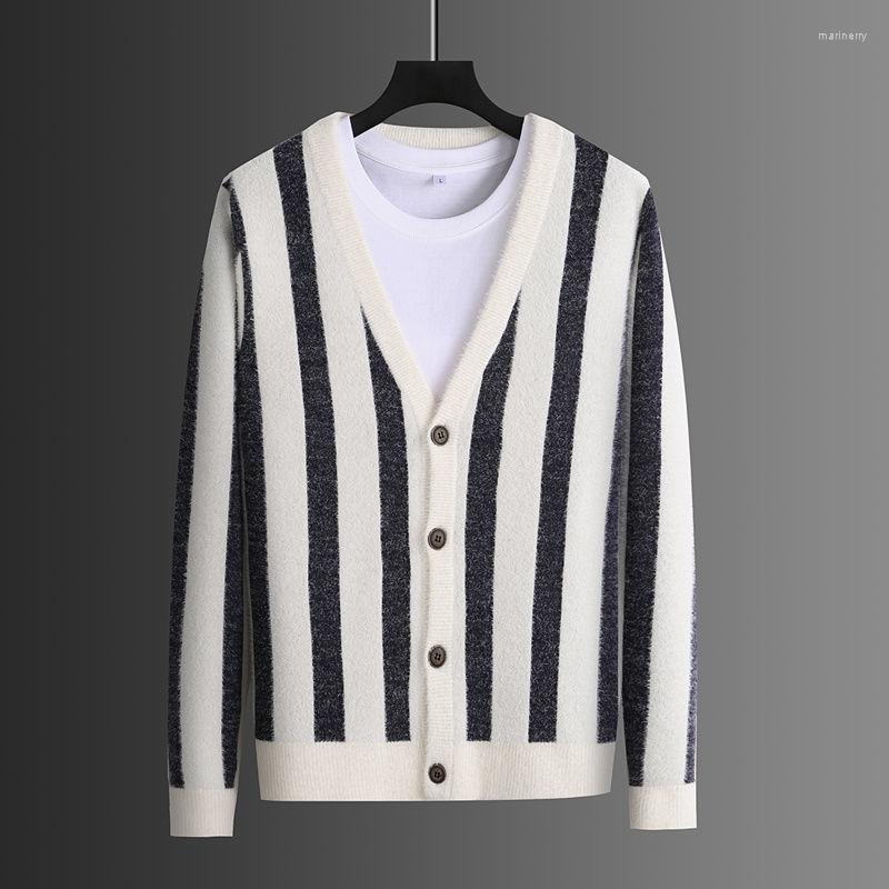 Men's Sweaters Style Brand Fashion Slim Fit Stripe Classic Sweater Men Knitted Cardigan Jacket Casual Coats Male Clothing Q58Men's Mari22, Black
Men's Sweaters Style Brand Fashion Slim Fit Stripe Classic Sweater Men Knitted Cardigan Jacket Casual Coats Male Clothing Q58Men's Mari22, Black